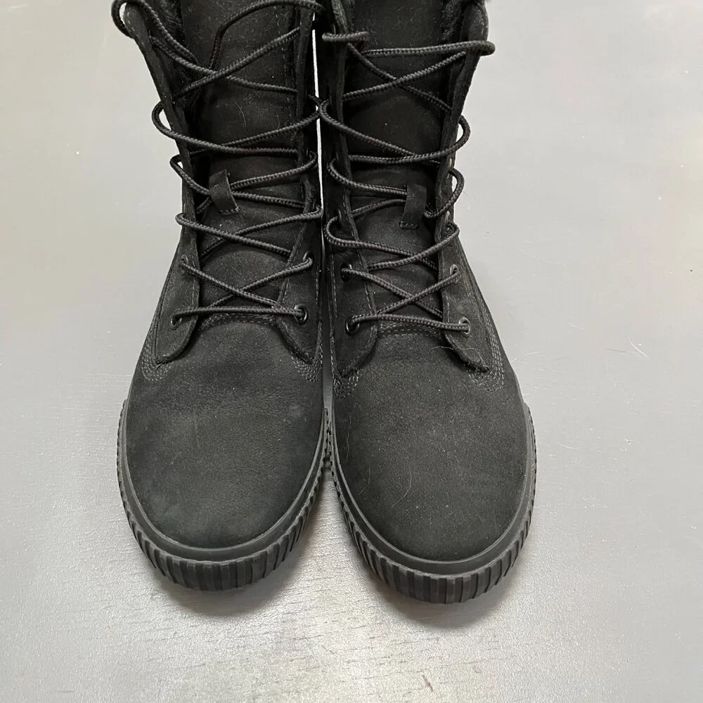 Timberland Women's Skyla Bay‎ Lightweight Fold Down Fur Lined Black Size 8